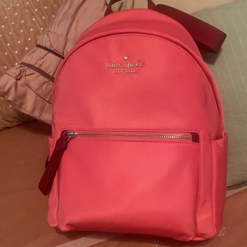 Kate ♠️ Spade Deep Dahli Chelsea Backpack! - Picture 11 of 12